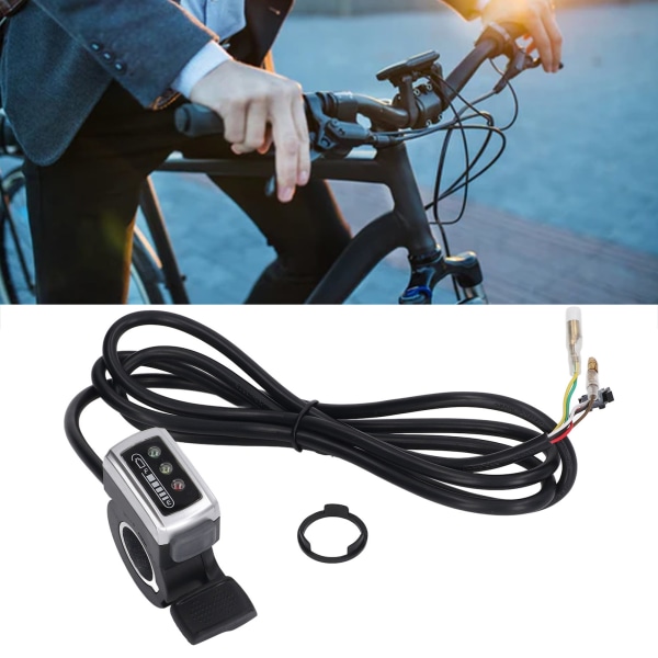 106DX Tommelfingergashåndtag til elektrisk cykelscooter med kontakt Batteristatus Fingergas acceleratorhåndtag 36V