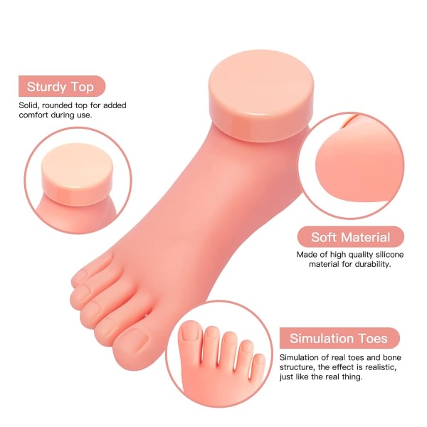 Träna falsk fotmodell Flexibel rörlig mjuk silikonprotetisk manikyrverktyg för nail art