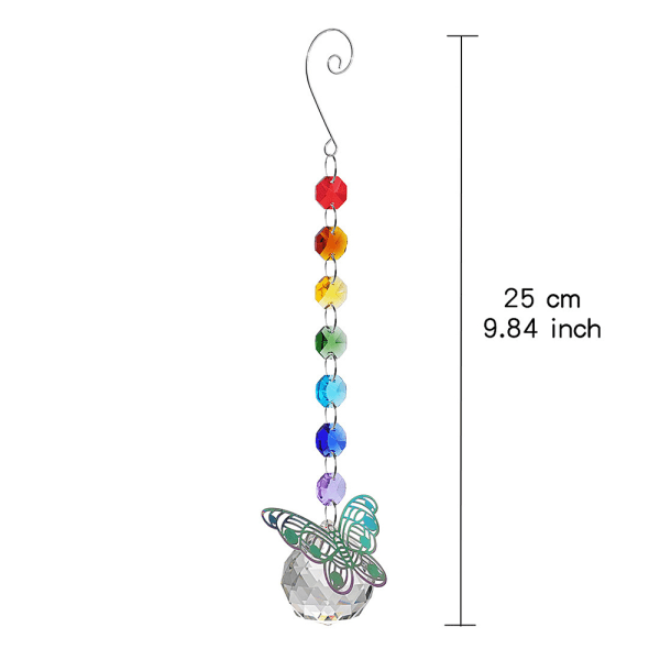 Handgjord Butterfly Crystal Ball Prism Suspended Sunlight style7