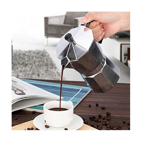 Kahvipannu Espressokeitin Moka Pannu, Liesitaso Espressokeitin Upean Makuisen Espresson Valmistukseen Electri.pa:lle