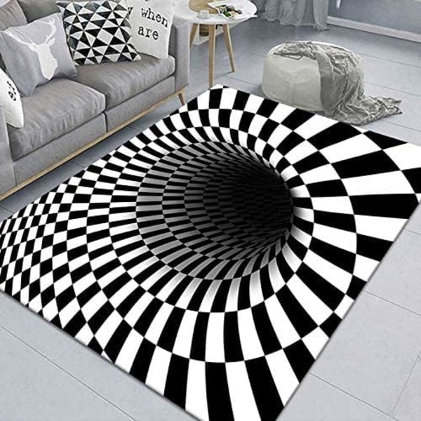 3D Stereo Rutete Vortex Optiske Illusjoner Matte for Middager