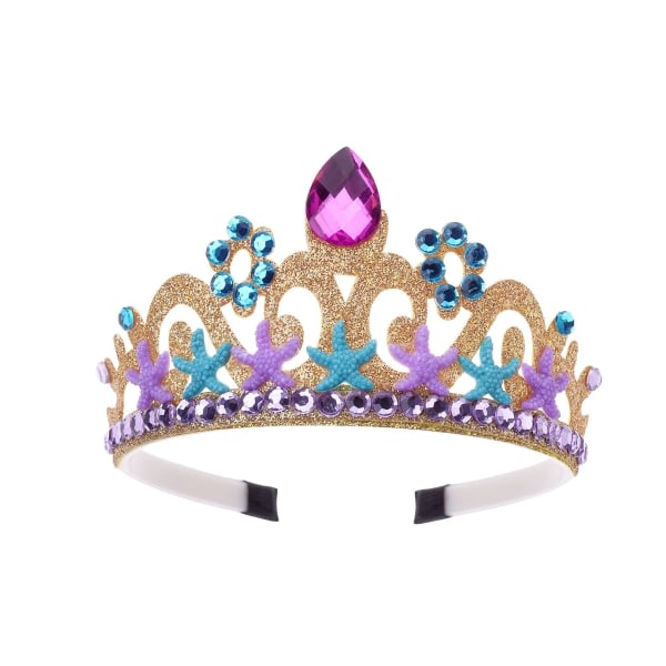 2 st Princess Tiaras för flickor, Butterfly Crystal Tiara Pearl