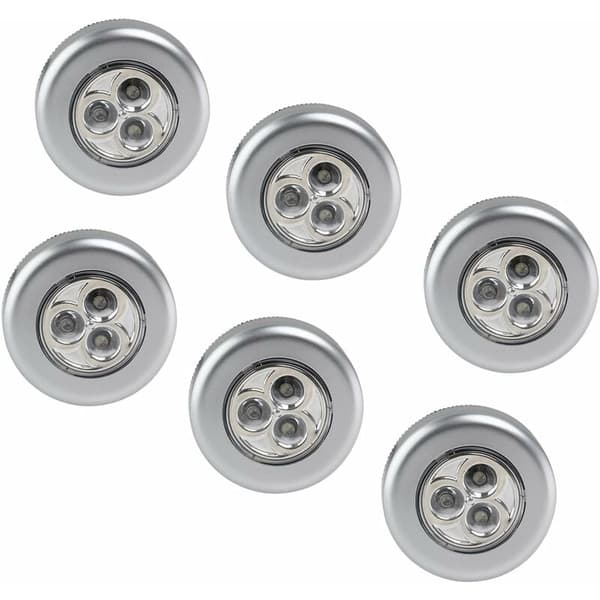 6 st Taklampor, LED Batteridriven Touchbelysning Klick Tryckljus La