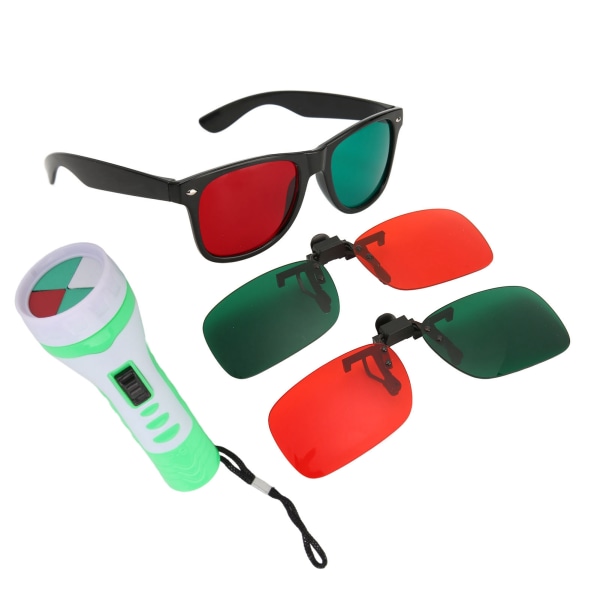 Worth 4 Dot Red Green Glasses Täydellinen suodatus Lisää värikontrastia Vältä poikkeamia Ammattimainen silmätesteri