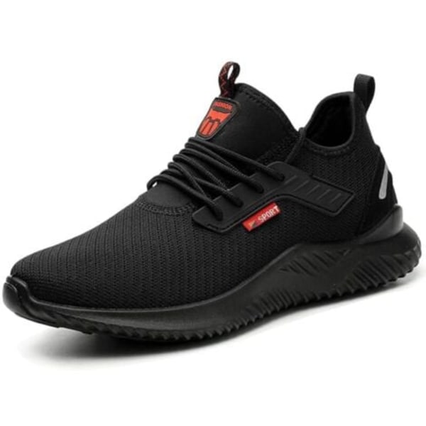 Säkerhetsskor Herr Dam Lätta Säkerhetssneakers Arbetsskor Stålhätta Skydd Halkfria Byggskor，42,.pa