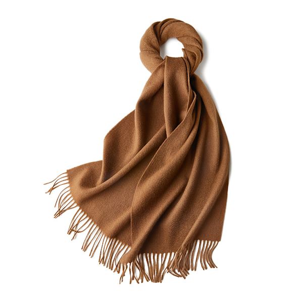 1/2/3 Unisex Halstørklæde med Frynser Varmt og Hyggeligt Rørhalstørklæde til Brun Gul brown yellow 1Set