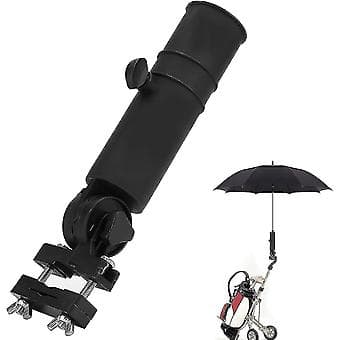 Golf Trolley Paraplyholder Universal Golfvogn Paraplystativ Til Golfvogn Håndtag Sort