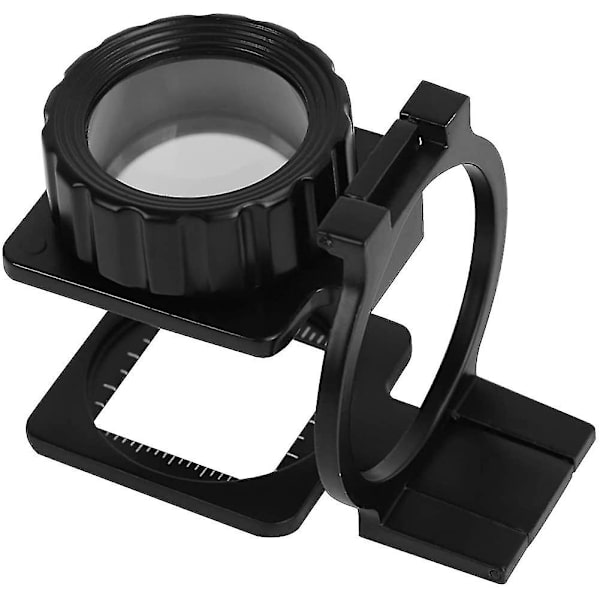 Foldbar forstørrelsesglas med dobbelt optiske linser, bærbar forstørrelsesglas 1 stk