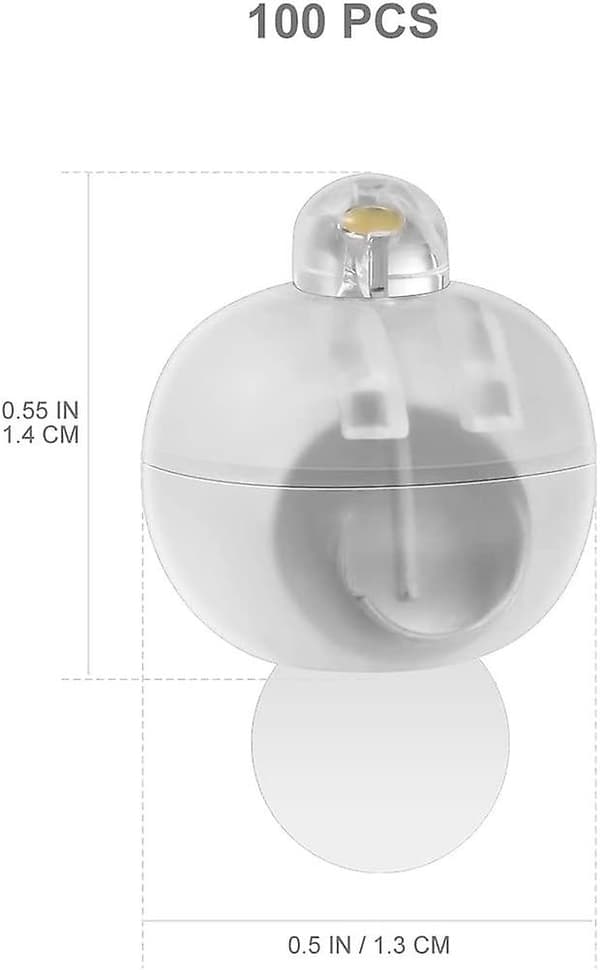 100 stk Mini LED-balloner til julekugle, Halloween-lanterner