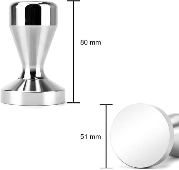 51 mm Sort Kaffe Tamper, Sort Espresso Tamper 51 mm, Tamper 51 mm 2 tommer