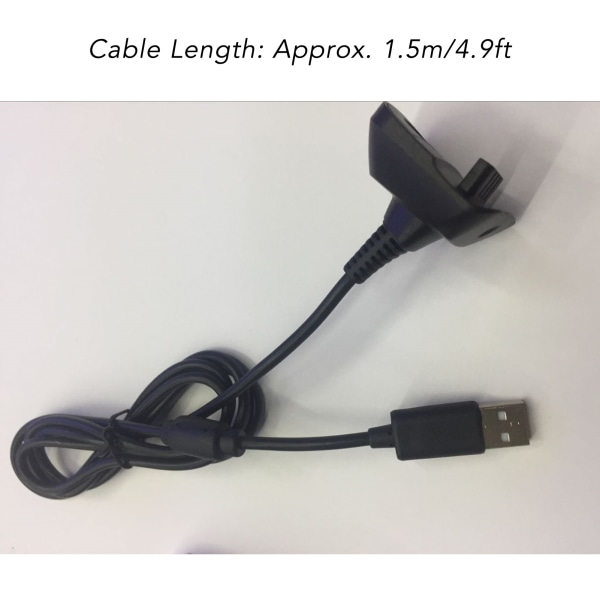 Ladekabel for Xbox 360 PVC Plug and Play USB-ladekabel med magnetring for Xbox 360 4,9 fot