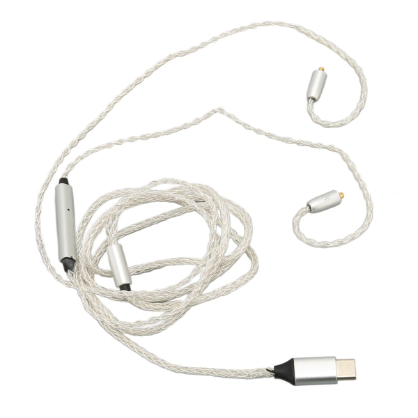 Type C til for MMCX-kabelbytte oppgraderingsledning for øretelefoner med mikrofon for SE215 SE315 SE535 SE846 for UE900 Hvit 3,9 fot