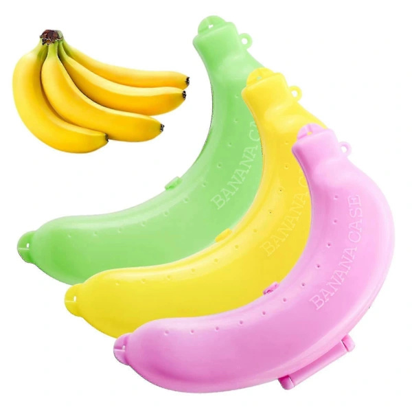 Bananfodral, 3-pack Återanvändbart Bananskydd
