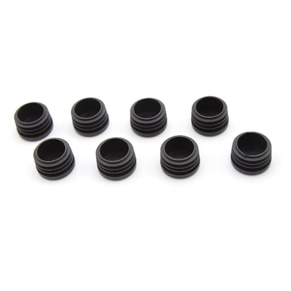 Rund Plastikprop, 20 stk. Sorte Rørbeskyttere Stolprop Møbel/Ben Rørindsats Beskyttelse 25 mm