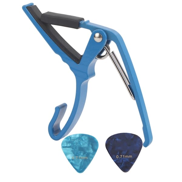 Gitar Capo Legering Rask Toneendring Portabelt Instrumenttilbehør for Spilleprestasjon Blå