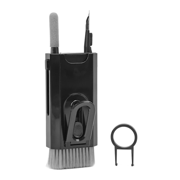 8-in-1 Cleaning Brush for Phone Multifunctional Cleaning Brush for Computer Keyboard Headset Laptop Camera Lens Black