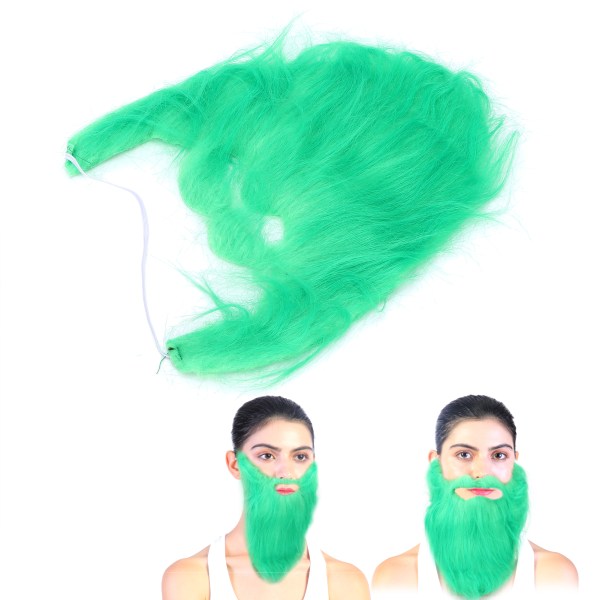 Fake Beards Green Novelty Simulation Cosplay Costume Mustache til Halloween Party