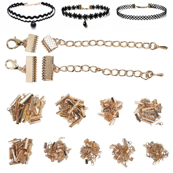 DIY Lobster Clasp Extension Chain Hale Chain Halskæde Armbånd DIY smykkesæt tilbehør