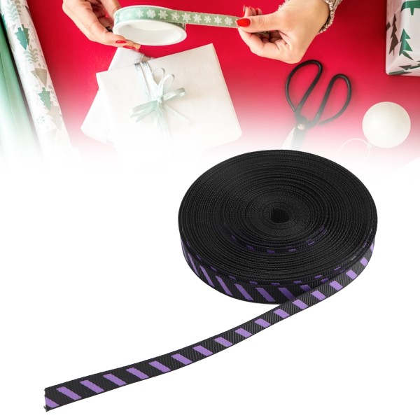 Polyester bånd Vanntett høy tetthet 10 yard 10 mm bredde gavepapir håndverk DIY bånd #4