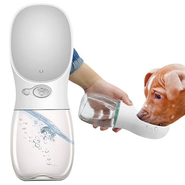 Vannflaske for Hund / Hundeflaske - 350ml hvit white 191