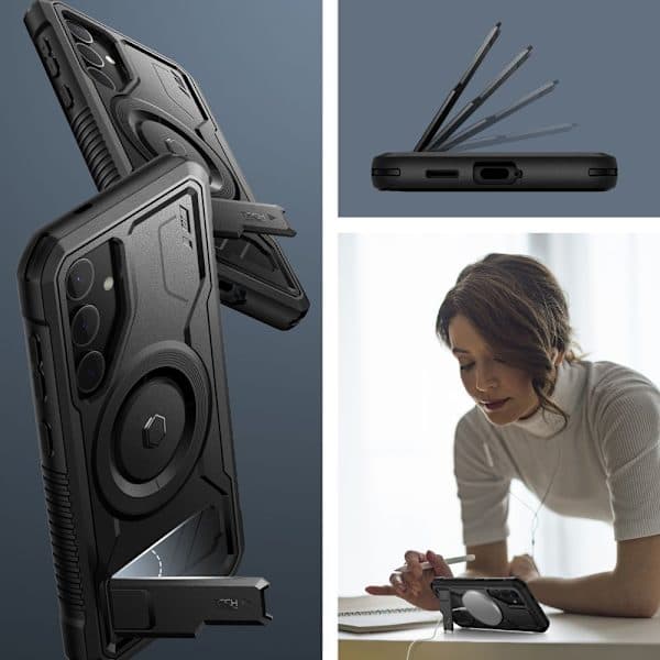 Tech-Protect Kevlar Kuori Galaxy S24:lle MagSafella, Musta 100