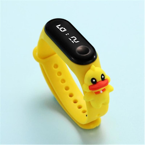 LED Tegneserie Barn Vandafvisende Elektronisk Ur Student Sport Touch Ur Til Piger Drenge Yellow Minions