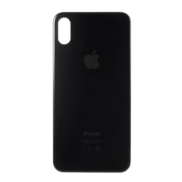 Til iPhone XS 5,8 tommer Glas Bagside Batteri Dæksel (EU-version) {FW} Sort