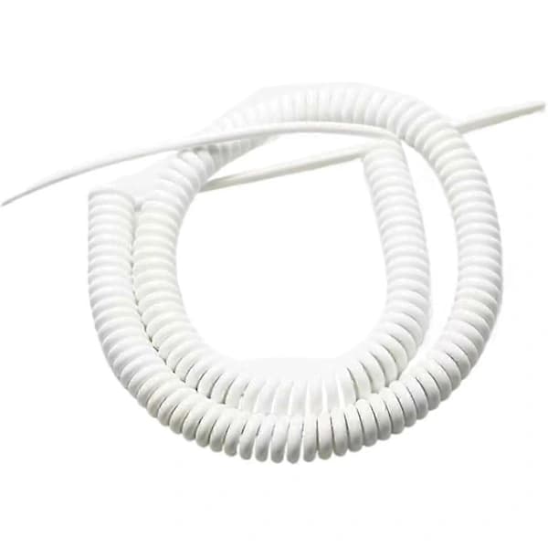 Spiralkabel, spiralkabel, 3 ledare expanderbar spiralkabel vit 15AWG 5 meter