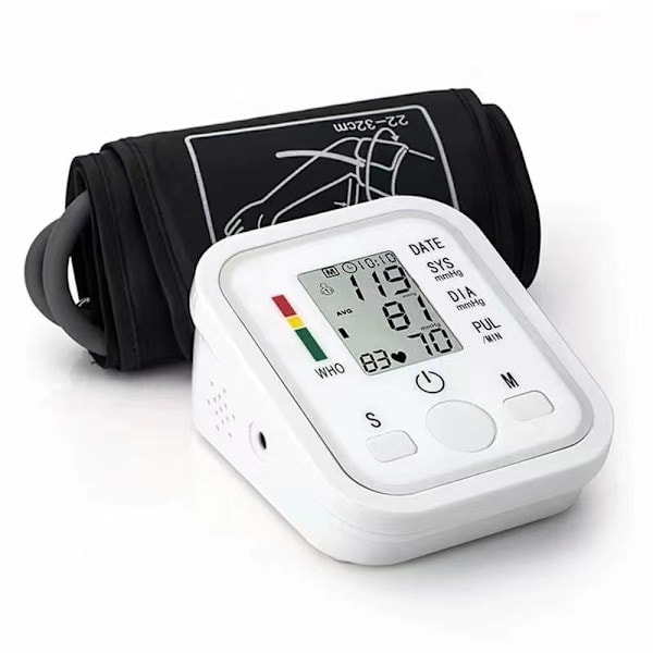 Elektronisk blodtryksmåler til arm, Blodtryksmåler til hjemmet, Fuldautomatisk blodtryksmåler til arm.pa