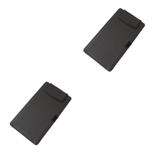 1/2 A6 PU Läder Restaurang Menymapp Anteckningsmapp Skrivblock 2Set