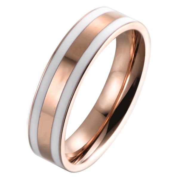 Simple kvinder titanium stål vielsesringe mode par elskere ringe (kvinder 9 #)