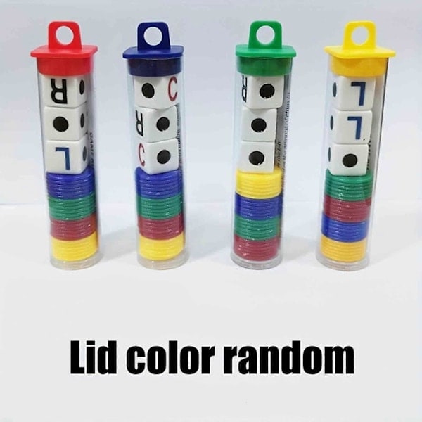 L C R Vasen, Keski, Oikea Noppapelit L R C-kotelo merkkien ja noppapelin kanssa Lelut, 100% Uusi color
