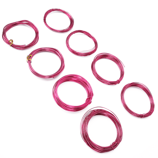 8 ruller 0,6? 3 mm aluminiumssmykketråd DIY smykker håndværksfremstilling trådforsyninger Mørk lilla