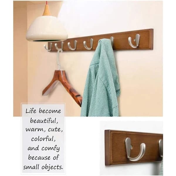 Wall-Mounted Coat Hook, 4 Hooks Aluminum Alloy Coat Rack Stand Coat Hat Robe Hook Wall Coat Rack Hooks Silver