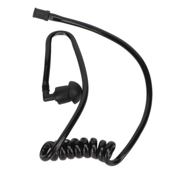 Ørestykke akustisk rør kveilet erstatning 2-veis radiohodesett mikrofonrør med øretupp for Motorola for Kenwood for Icom rosa ørepropper