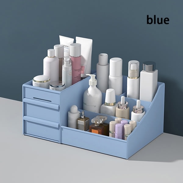 Kosmetisk förvaringslåda Makeup Drawer Organizer Blue