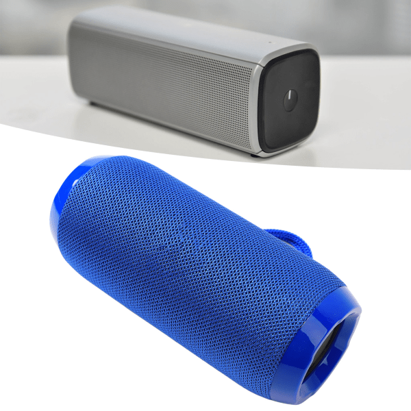 Bærbar Bluetooth-høyttaler Vanntett dobbel membran Slitesterk Bluetooth-subwoofer for Outdoor Blue