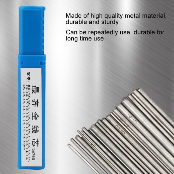 30 stk profesjonell metall solid kjernestang wire Tone smykker halskjede gjør verktøyet