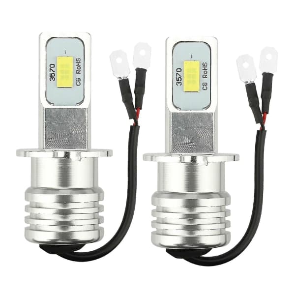 2x H3 LED-sett 100W 10000lm Tåkelys