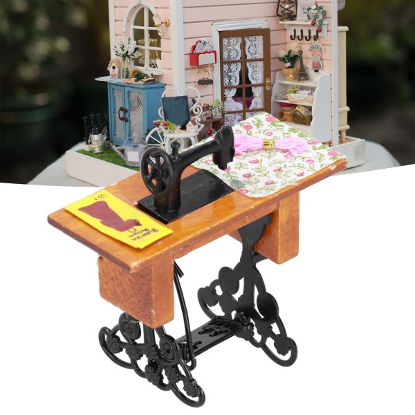 1:12 Dollhouse Symaskin Simulering Doll House Miniatyr vintage møbler tilbehør
