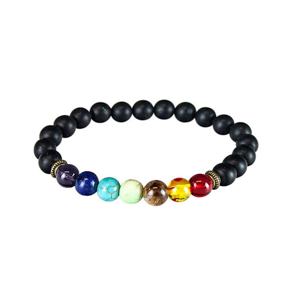 Chakraarmbånd med sorte perler