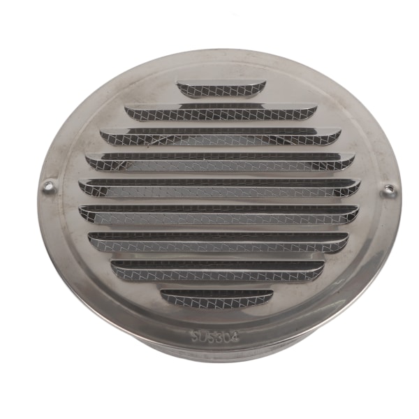 Luftventilationsdæksel 304 rustfrit stål rund udstødningskanal grillhætte til køkken og badeværelse 160 mm / 6.3in