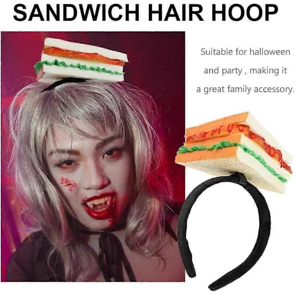 SommarSandwich Hårbånd, Sandwichformat Hårbånd Mini Matt Hodeplagg Morsomt