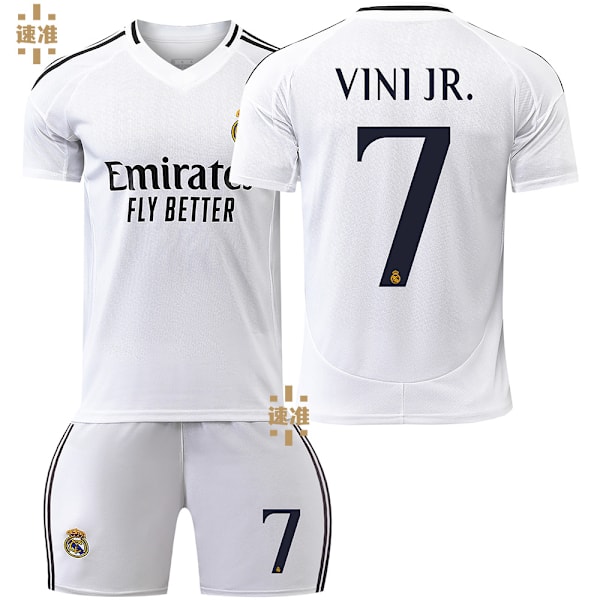 2425 Real Madrid Hemma Tröja Set 7 VINICIUS JUNIOR Jersey S 7 VINICIUS JR