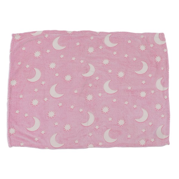 1,52x1M valoisa peitto kaksipuolinen polyesteri hehkuva peitto makuuhuoneen ilmastointipeite lapsille Pink