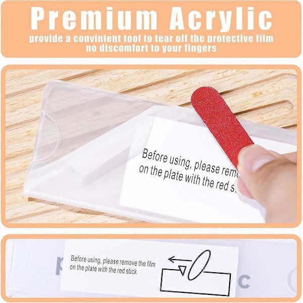 Akryl Navneskilt Holder Premium, 2X8 Tommer, Klar Akryl Plast Skilt Holder Ramme Vegg Navneskilt.pa