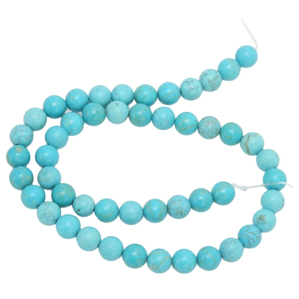 Turkise perler 8 mm blå skinnende natursteinperler runde turkise perler til DIY Armbånd Halskjeder Ørepynt