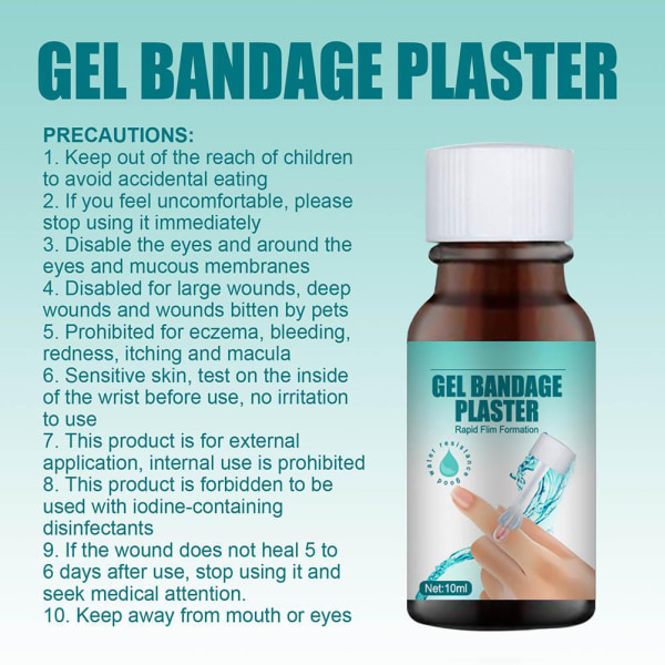 10ml Gel Bandage Gips Flydende Bandage Vandtæt åndbar Bandage Hudpleje