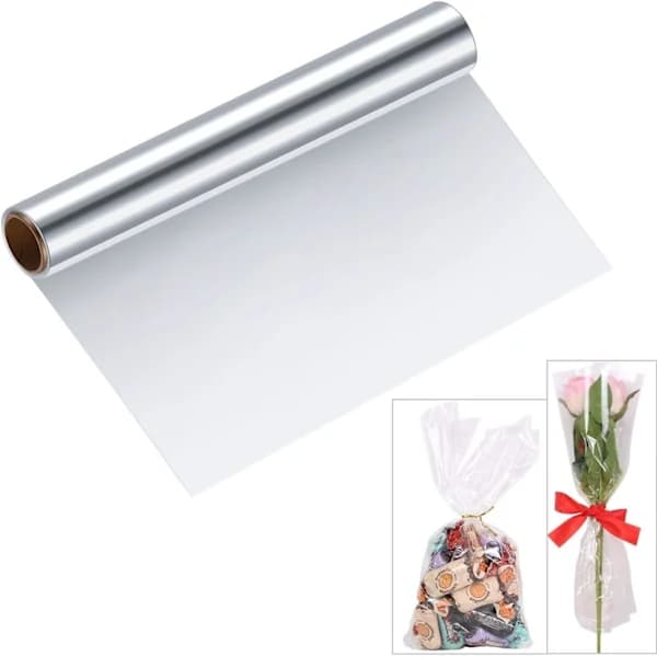 Transparent Cellofanpapir, Blomsterhandler Cellofanrull Gavepapir