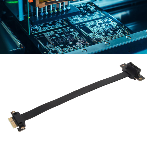 PCIE 3.0 1X förlängningskabel 90 grader rät vinkel PCIE Riser Card Ribbon Extender Full Speed ​​förlängningskabel 10cm / 3.9in